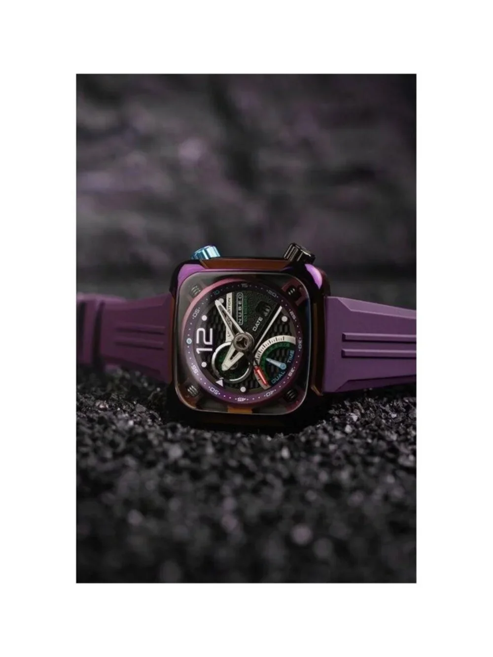 NWT Nubeo Ecliptic Quartz Black Dial Men's Watch